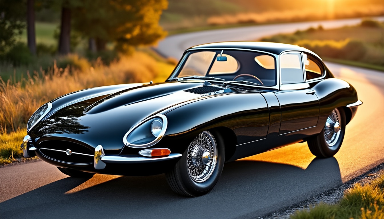 découvrez la jaguar type e coupé, une icône automobile alliant élégance et performance, disponible en versions fixed head coupé et 2+2 pour un style et un confort incomparables.